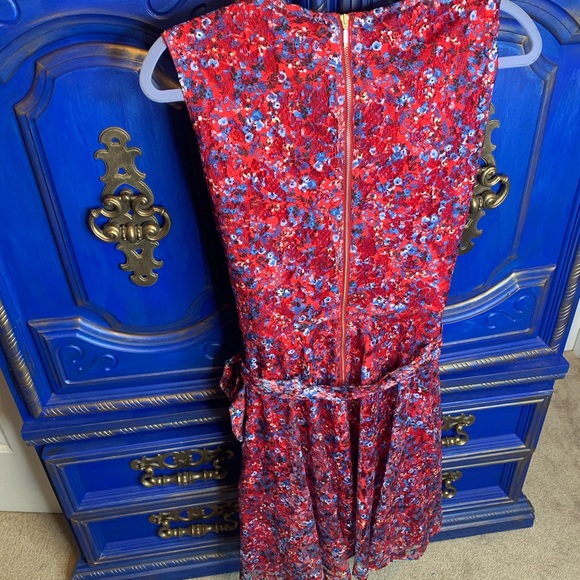 Roz & Ali Size 8 Dress Lace Floral Print Tie Belt - Picture 4 of 4